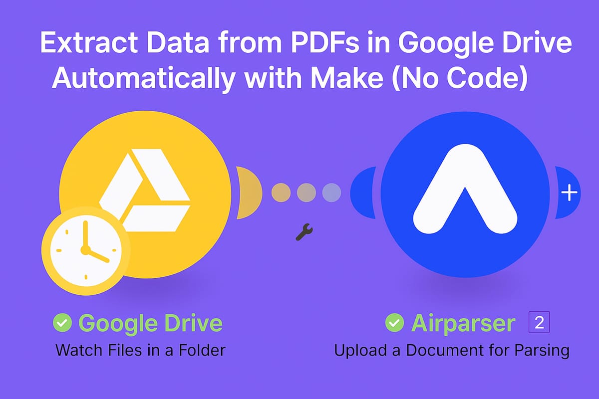Extract Data from PDFs in Google Drive Automatically with Make (No Code)