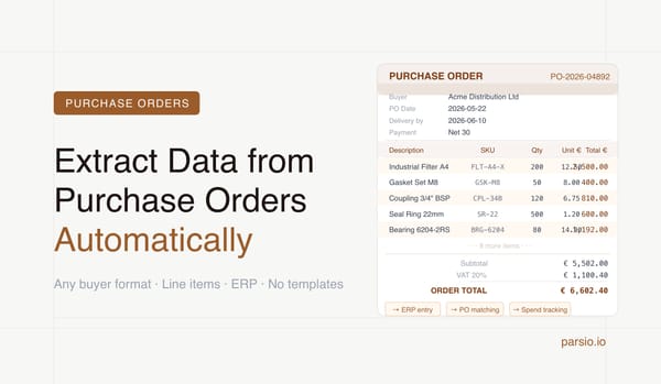 How to Extract Data from Purchase Orders Automatically