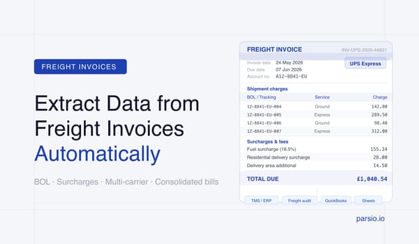 How to Extract Data from Freight Invoices Automatically