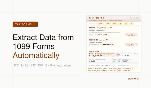 How to Extract Data from 1099 Forms Automatically