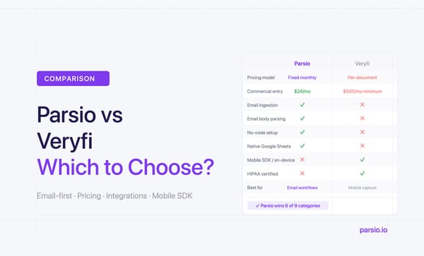 Parsio vs Veryfi: Which Document Parser Should You Use in 2026?